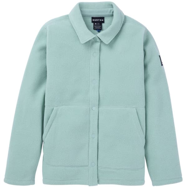 Veste polaire snowboard BURTON W CINDER SNAP-UP FLEECE PETROL GREEN
