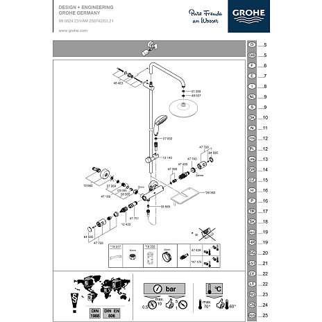 Grohe Vitalio Start brusesystem