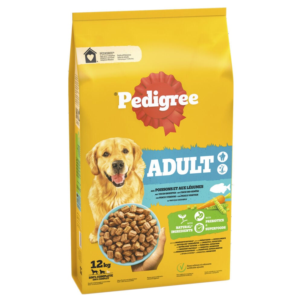 Pedigree Adult Krokante brokken - Hondenvoer - 12 Kilogram - vis