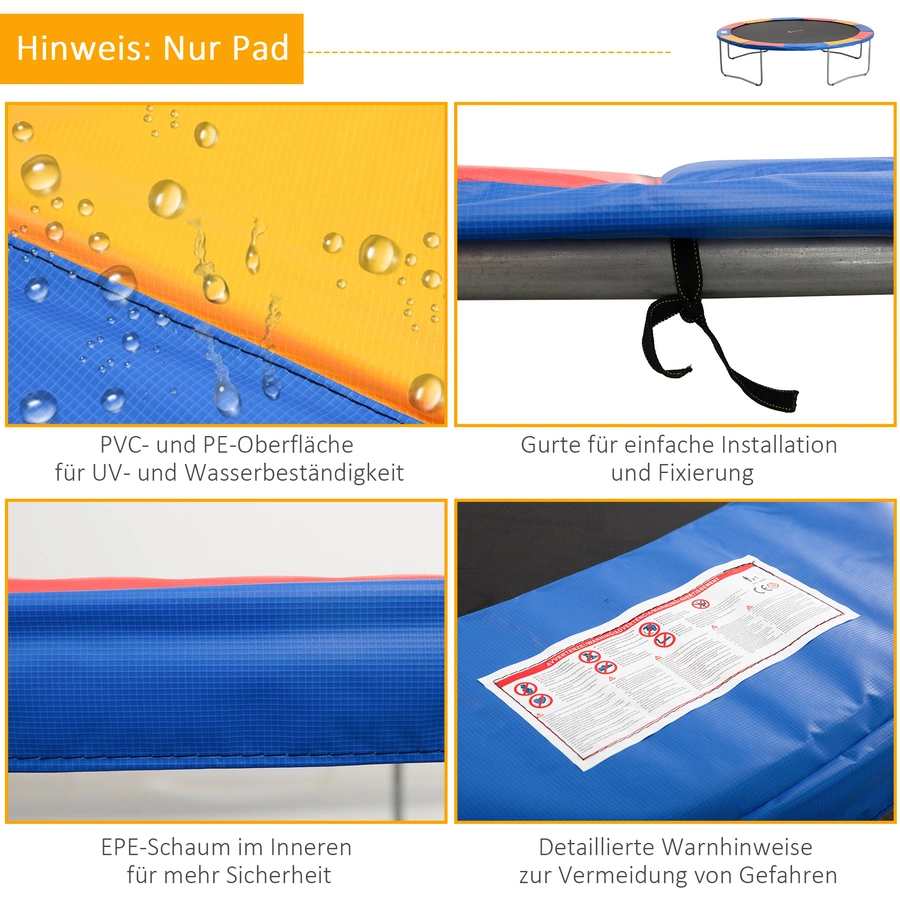 Outsunny Randabdeckung für Trampoline bunt