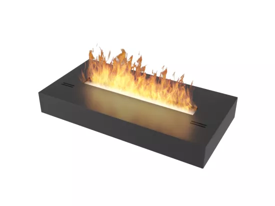 Cheminée au bioéthanol encastrable Frame 550 SimpleFire avec verre noir