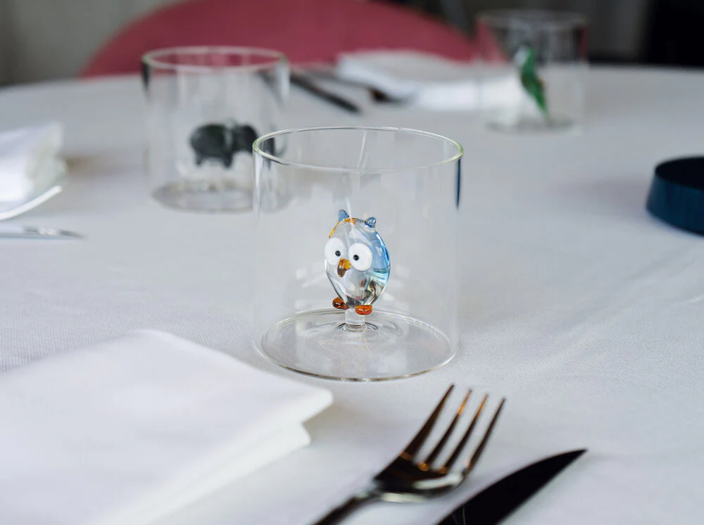 WD lifestyle  Borosilicate Glas, Owl - 250 ml.