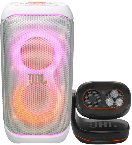 JBL Partybox 320 Wit + JBL Partylight Beam