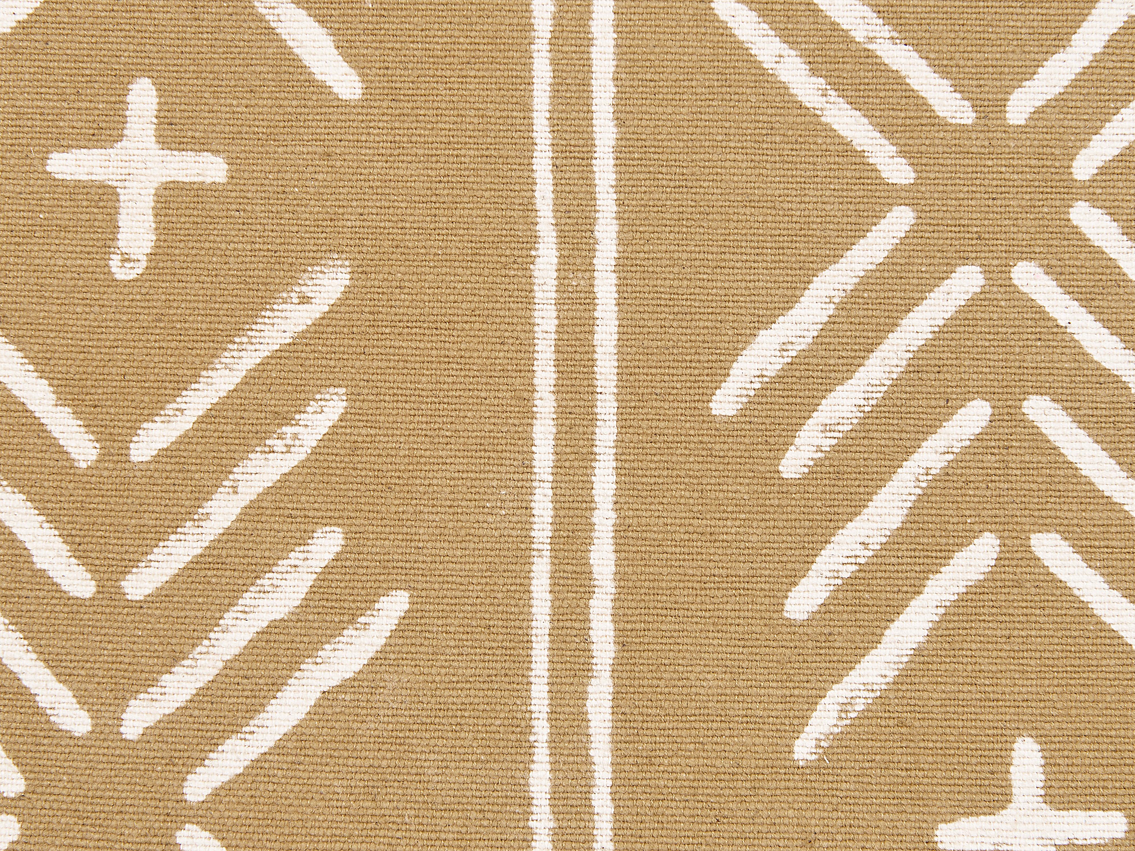 Set van 2 sierkussens BANYAN Katoen 45 x 45 cm Zandbeige geometrisch patroon