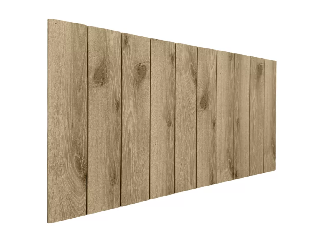 DHOME Tête de lit en bois recyclé MDF Vertical Pallet Style 110x46 Lits 105 - Bois Cambrien