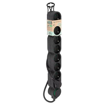 zenitech - Multiprise 8 prises avec interrupteur - noir - 1,5 m