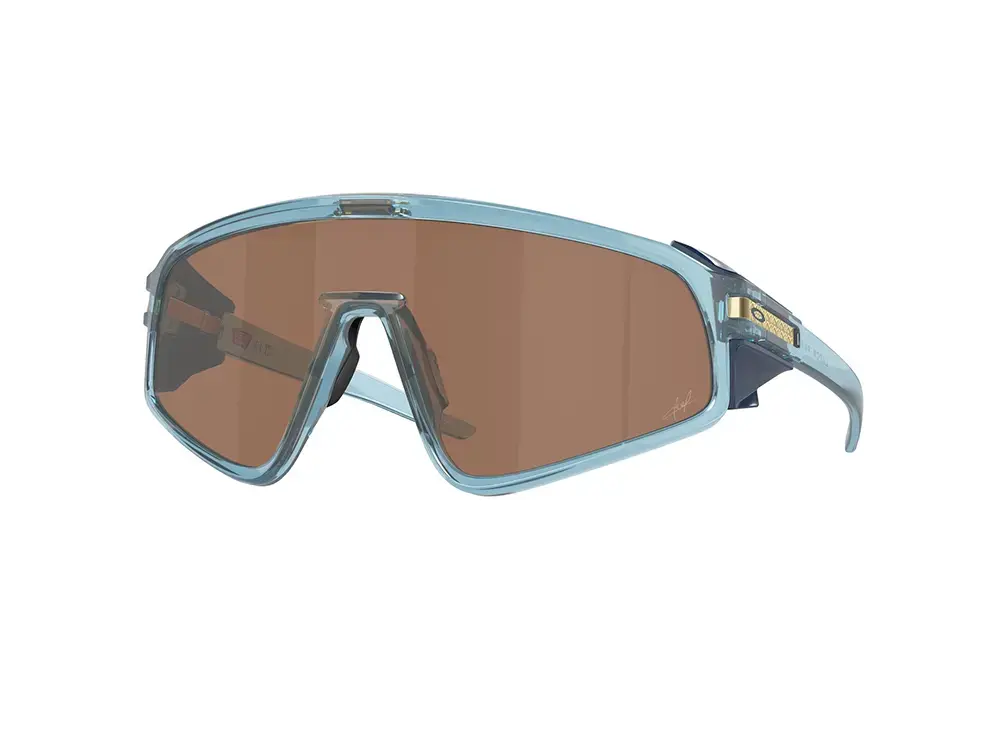 Oakley Latch Panel Sport Zonnebril Prizm Tungsten Lens Transparant Blauw