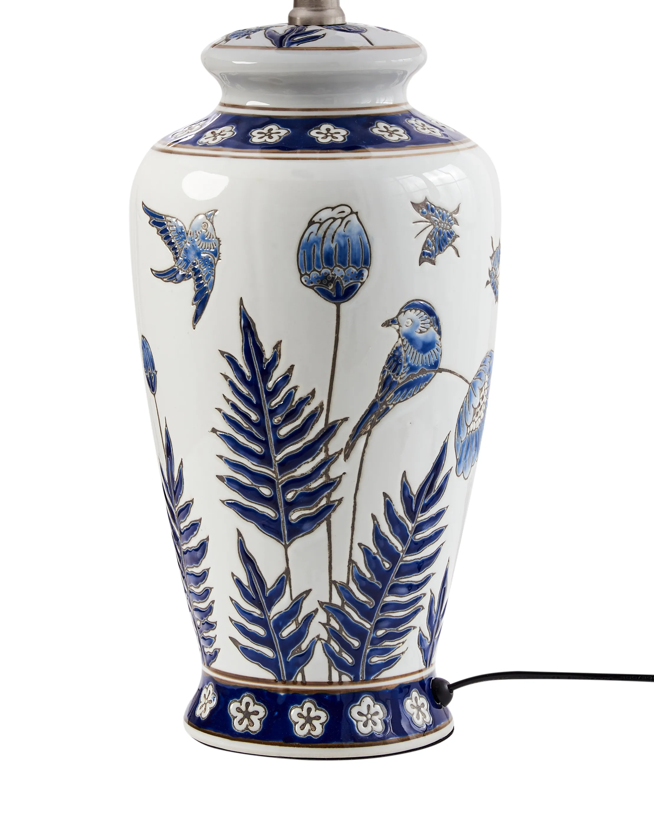 Tafellamp BIJELA Porselein Wit/blauw