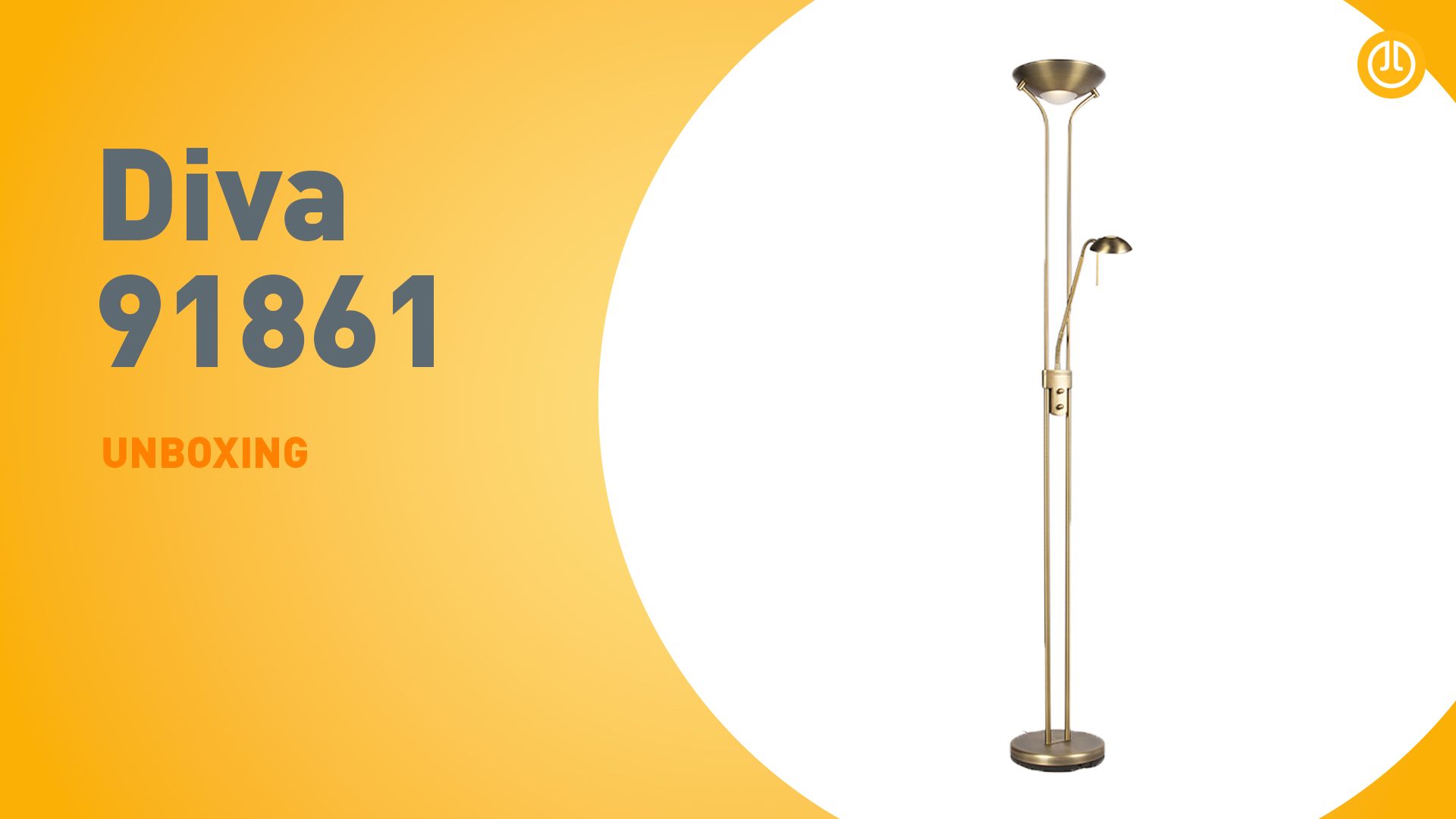 Vloerlamp brons met leeslamp incl. LED en dimmer - Diva 2