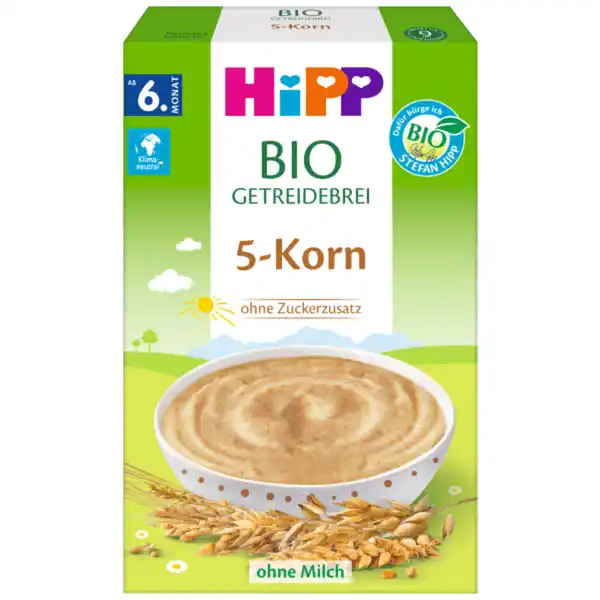 Bio Getreidebrei 5-Korn, ab 6. Monat