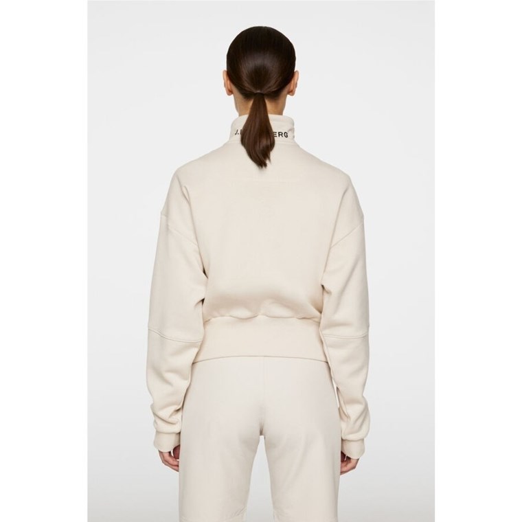 J.Lindeberg Lucia Zip Mock Neck Moonbeam