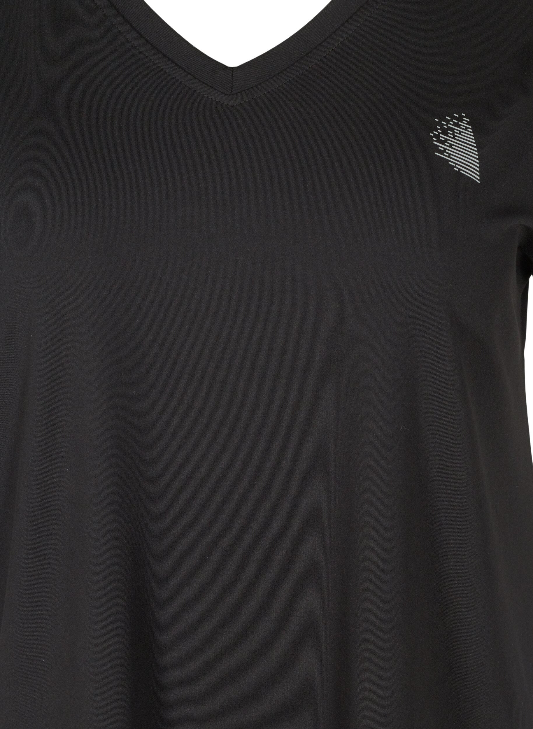 Løs trænings t-shirt med v-hals