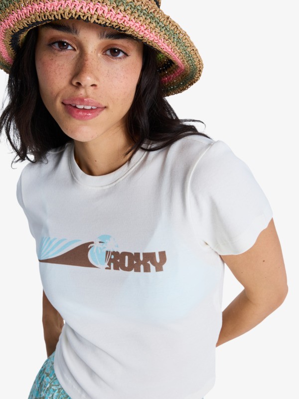 Beach Love T-shirt court Blanc Femme