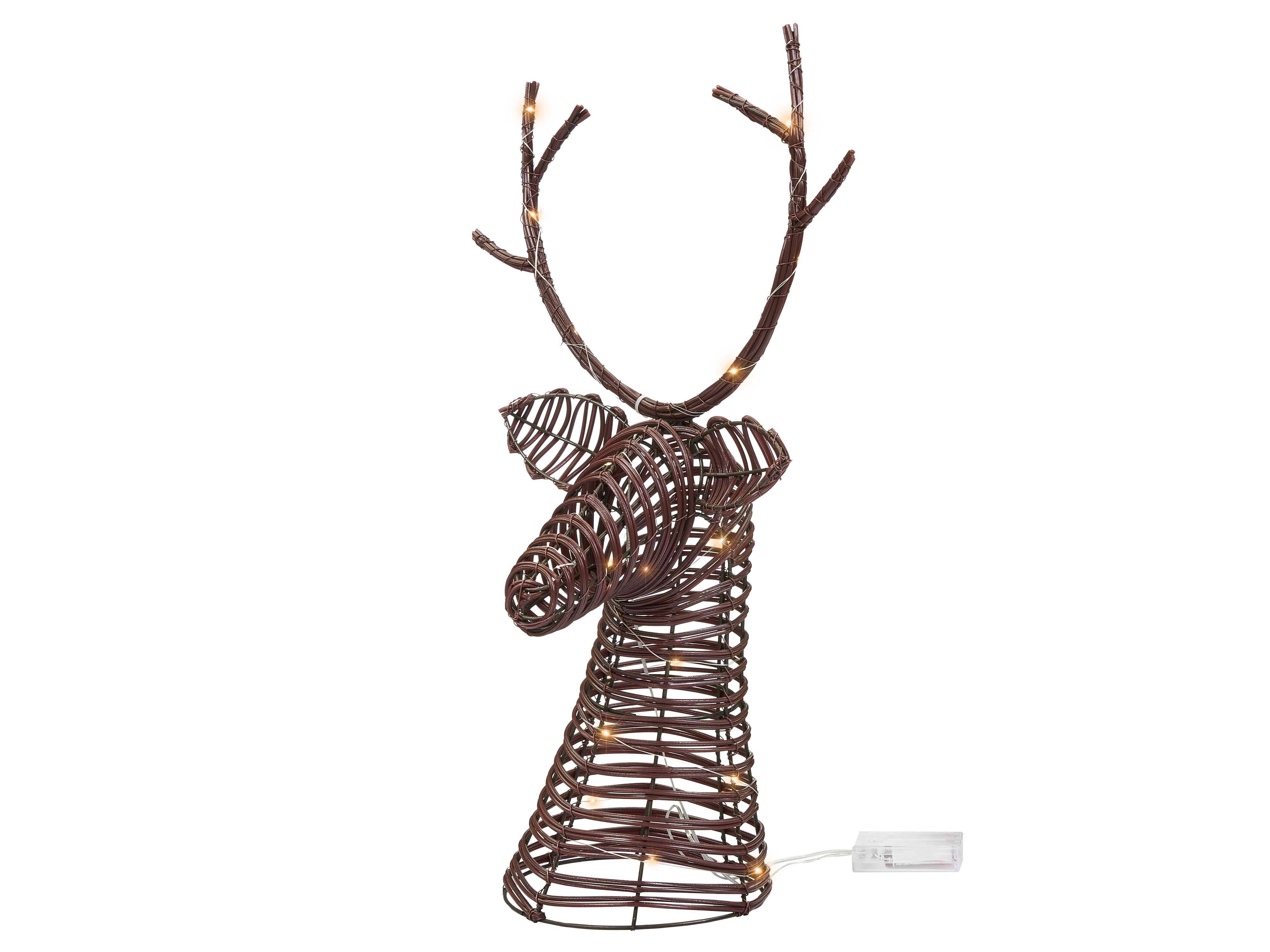 Kerstdecoratie LED DYBESO Rendier 60 cm Donkerbruin