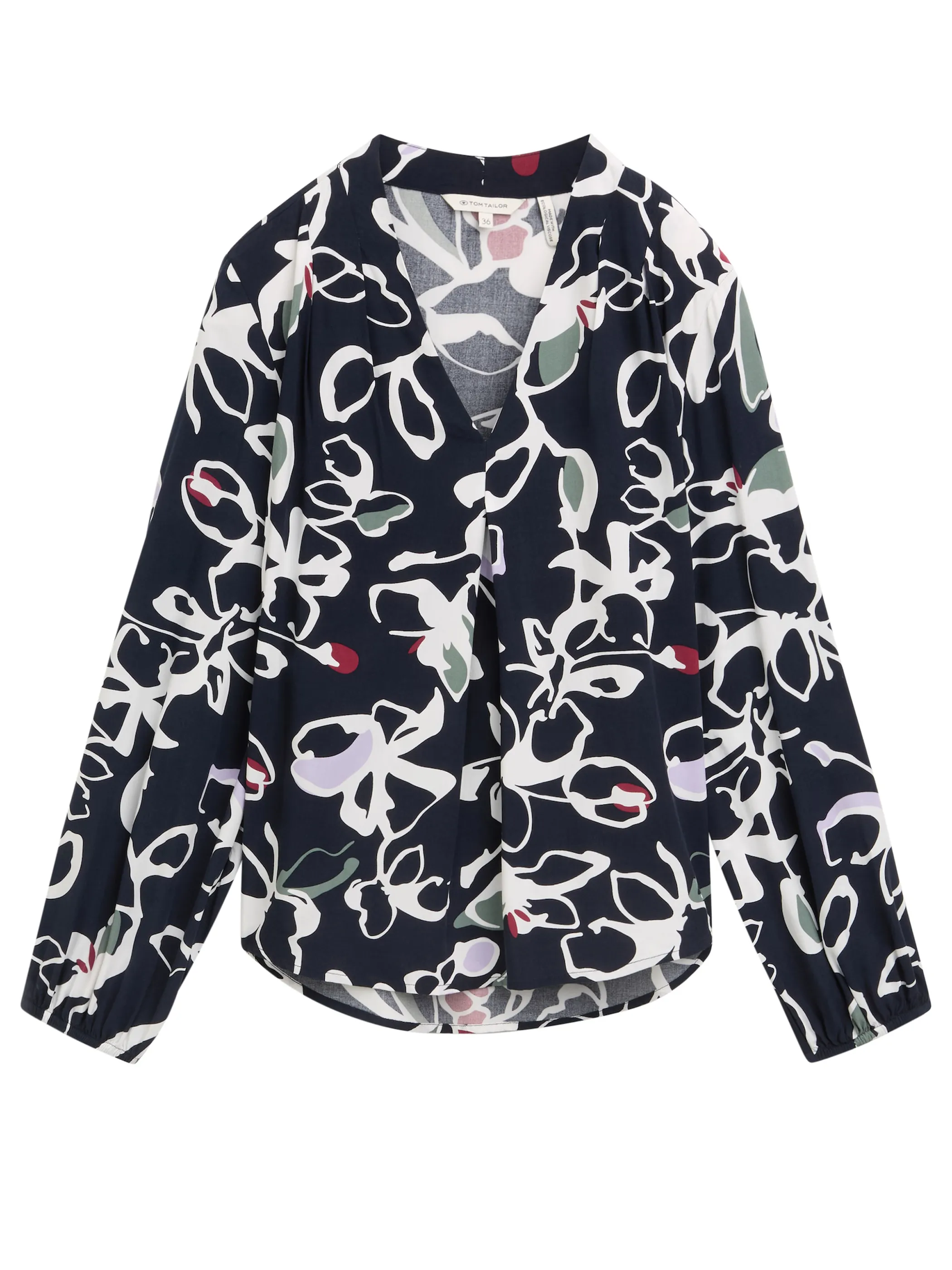 Damen Schlupfbluse mit Alloverprint