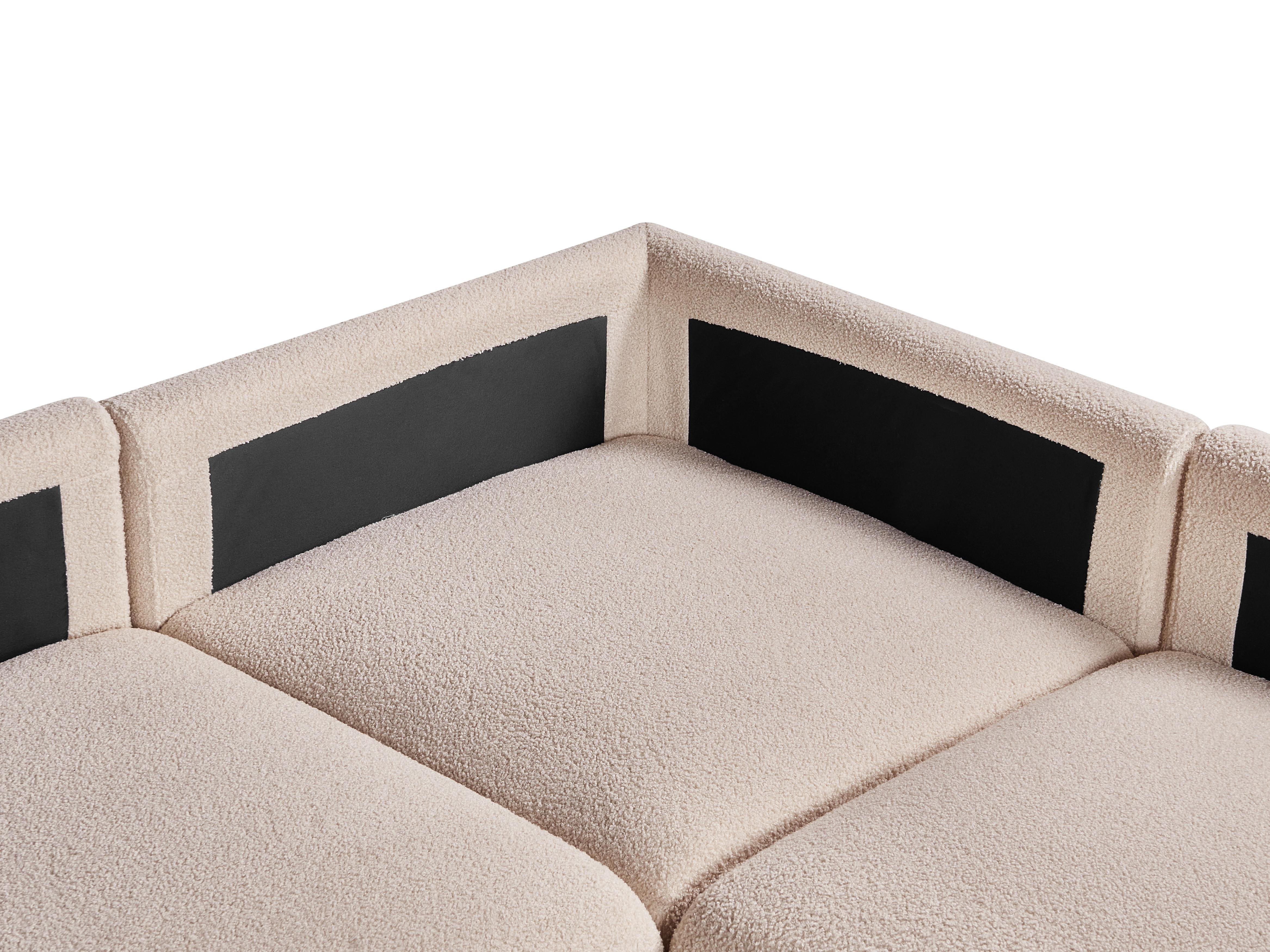 Modulaire hoekbank 5-zits MESNALI Beige linkszijdig