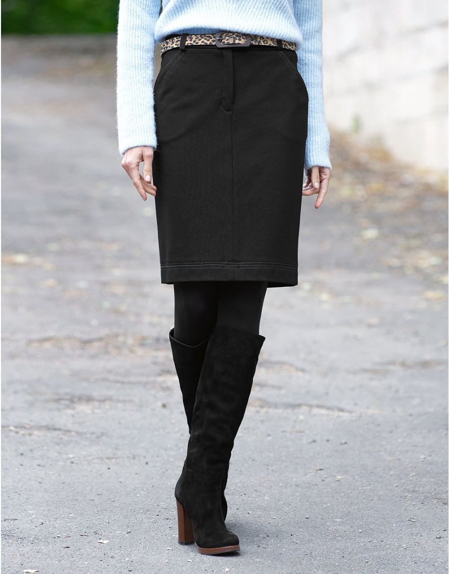 Jupe noire stretch