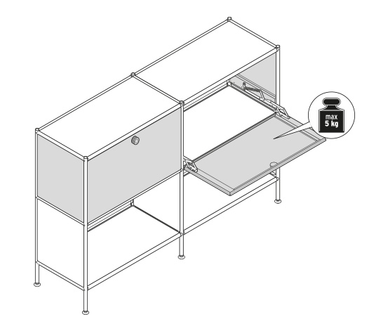 Klappenergänzungs-Set Metall »CN3«, grau