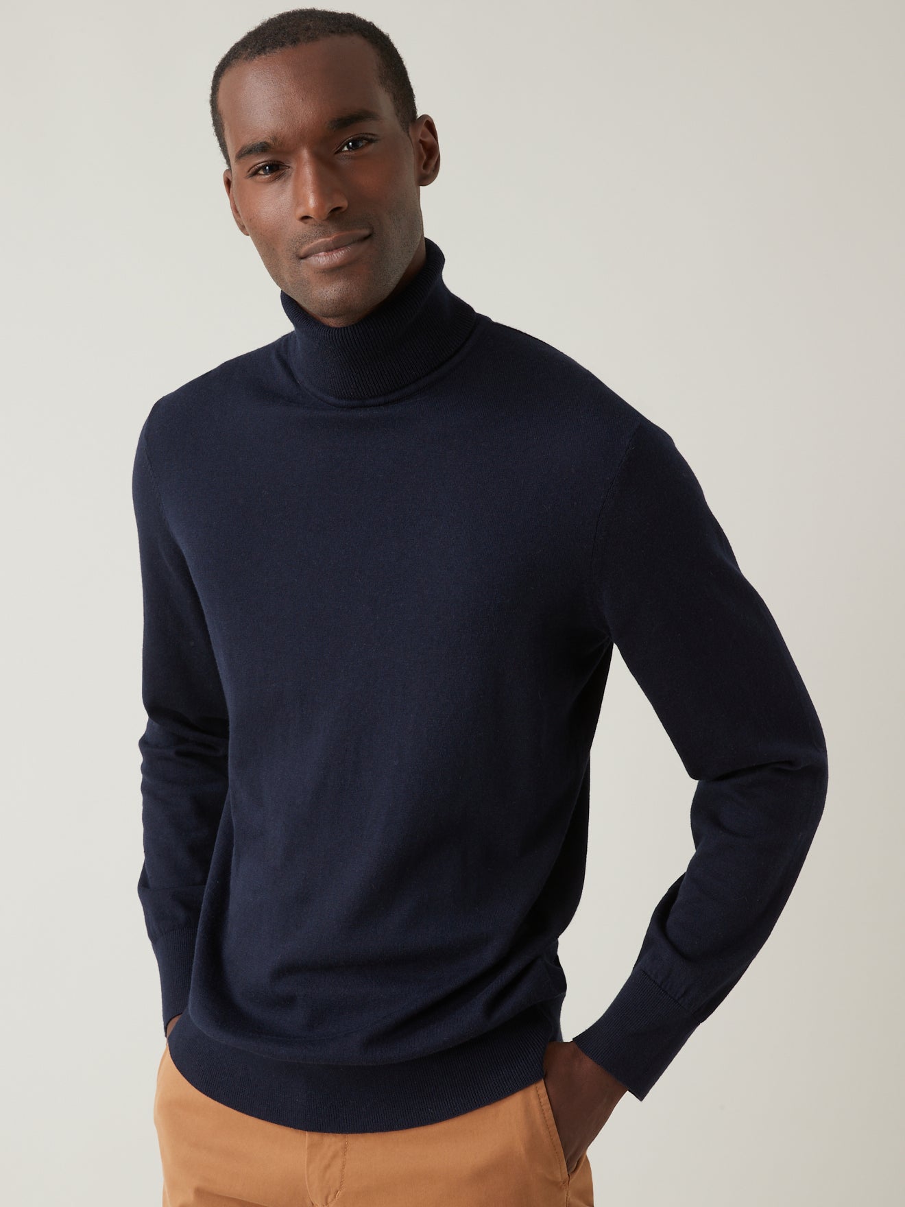 Pull col roulé homme