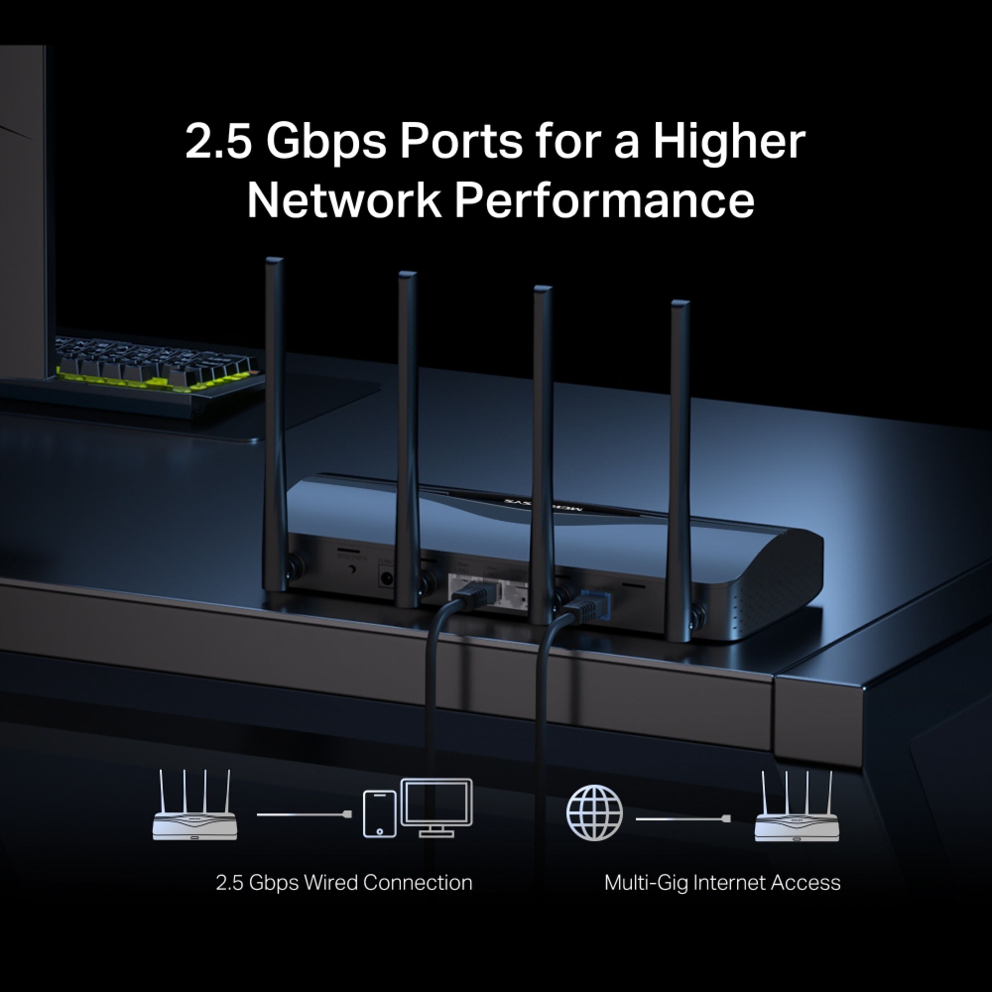 Mercusys MR27BE Dual-Band Wifi 7-ruter