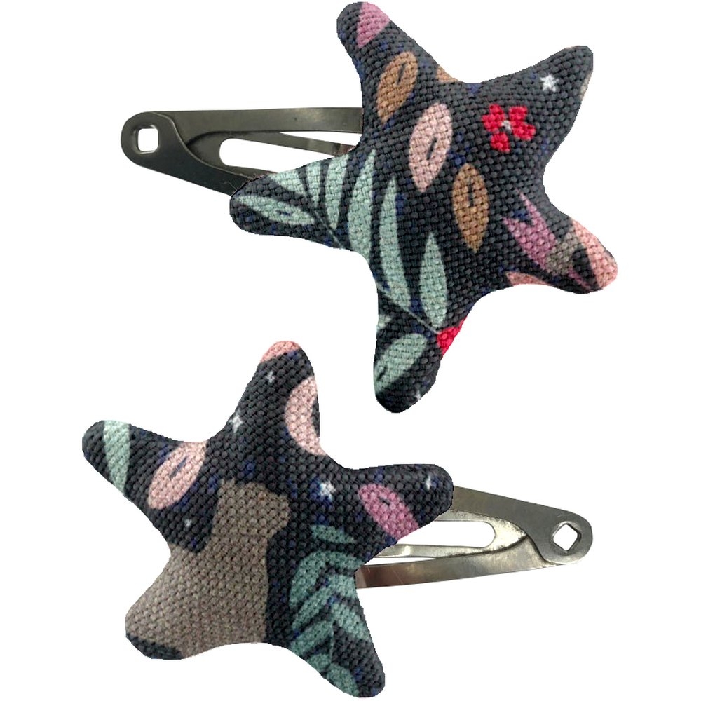 Barrettes Clic-Clac Étoile Nuit Féline