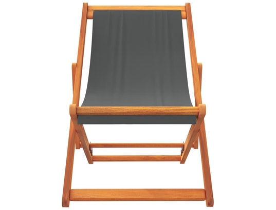VIDAXL - Chilienne Chaises de plage pliables lot de 2 gris tissu