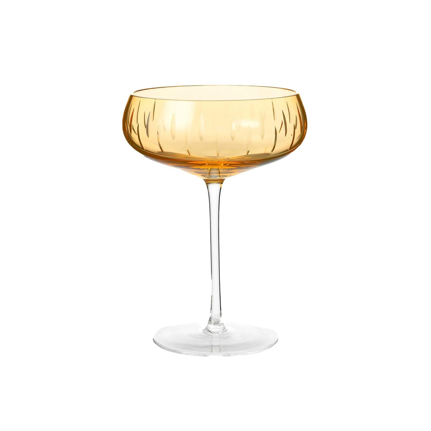 Louise Roe  Champagne Coupe, Amber - H15,5 cm