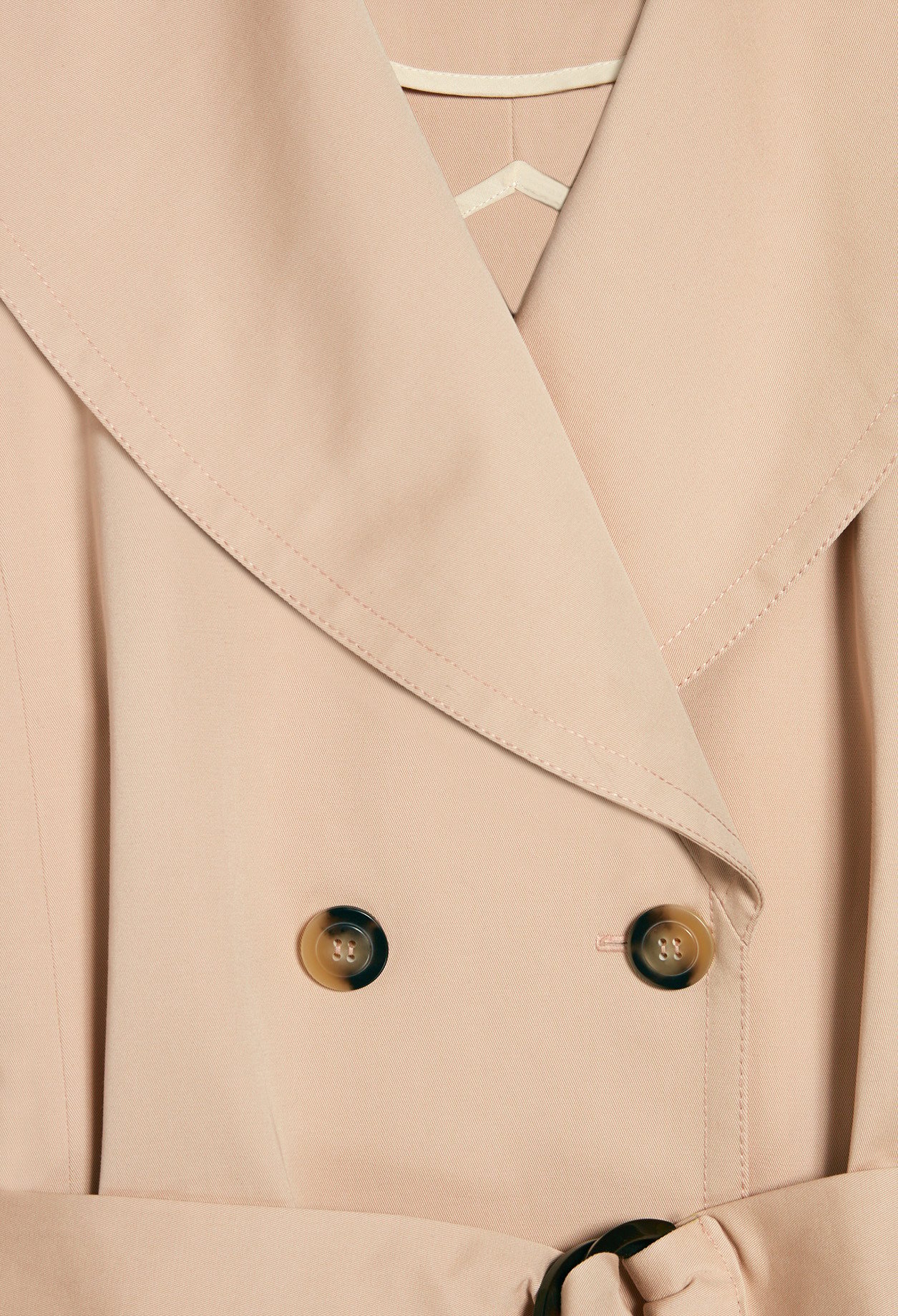 Trench beige ceinture col chale