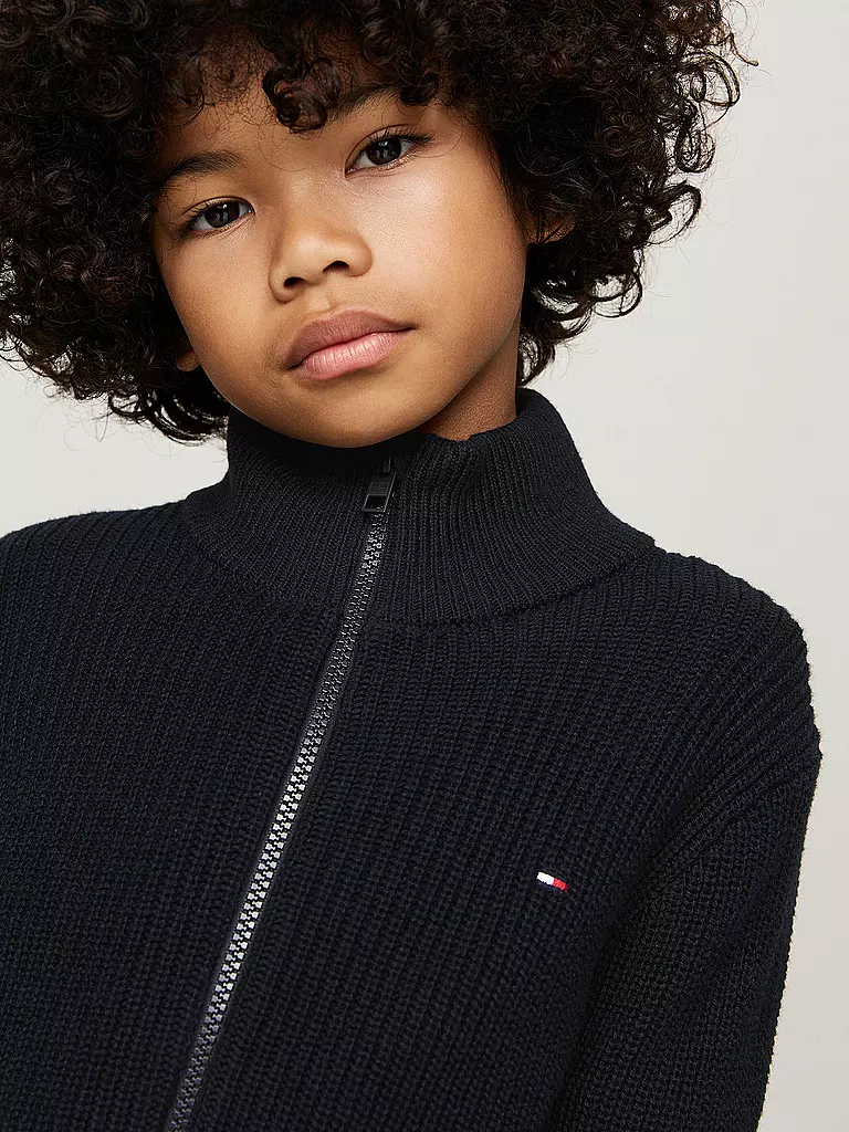 TOMMY HILFIGER Jungen Strickjacke dunkelblau