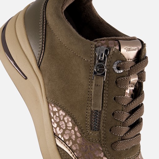Tamaris Comfort Sneakers taupe Leer