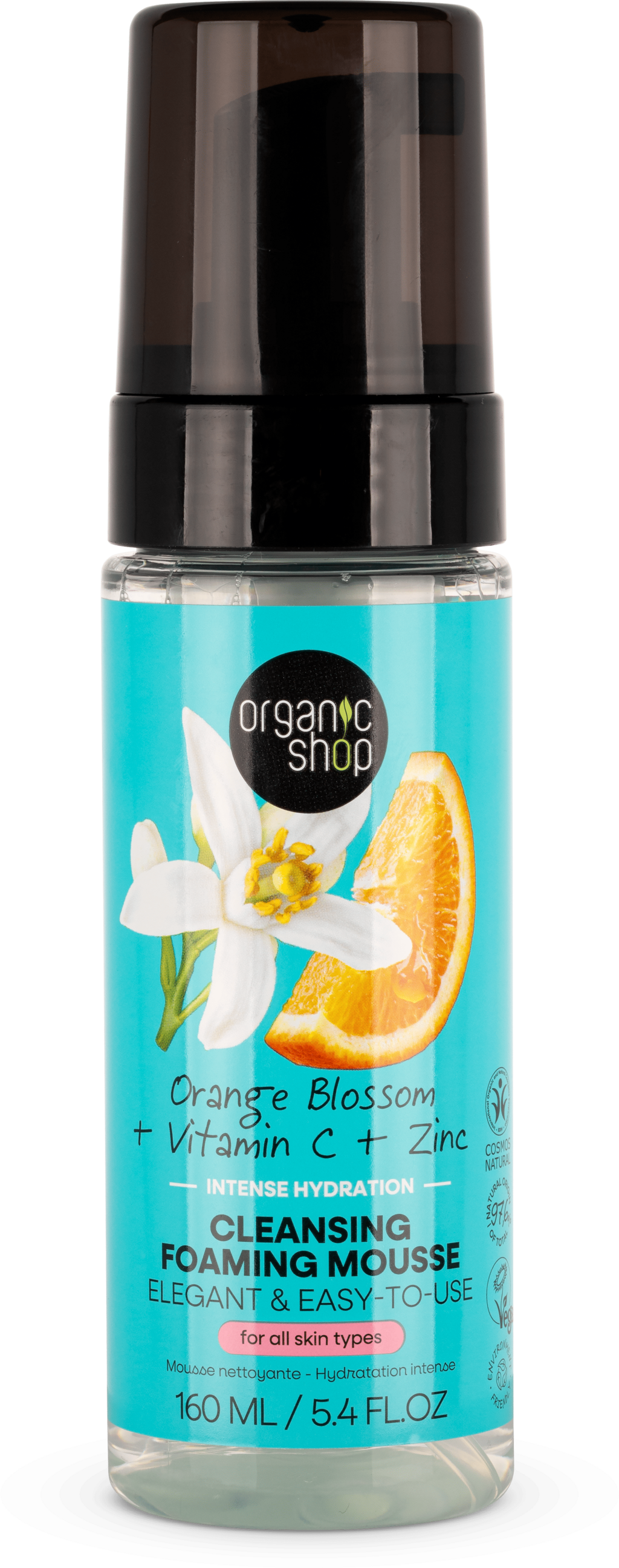 Organic Shop  Cleansing Foaming Mousse Orange Blossom, 160 ml