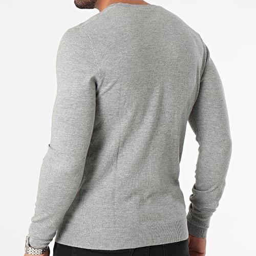 Pull Col V S2005 Gris Chiné