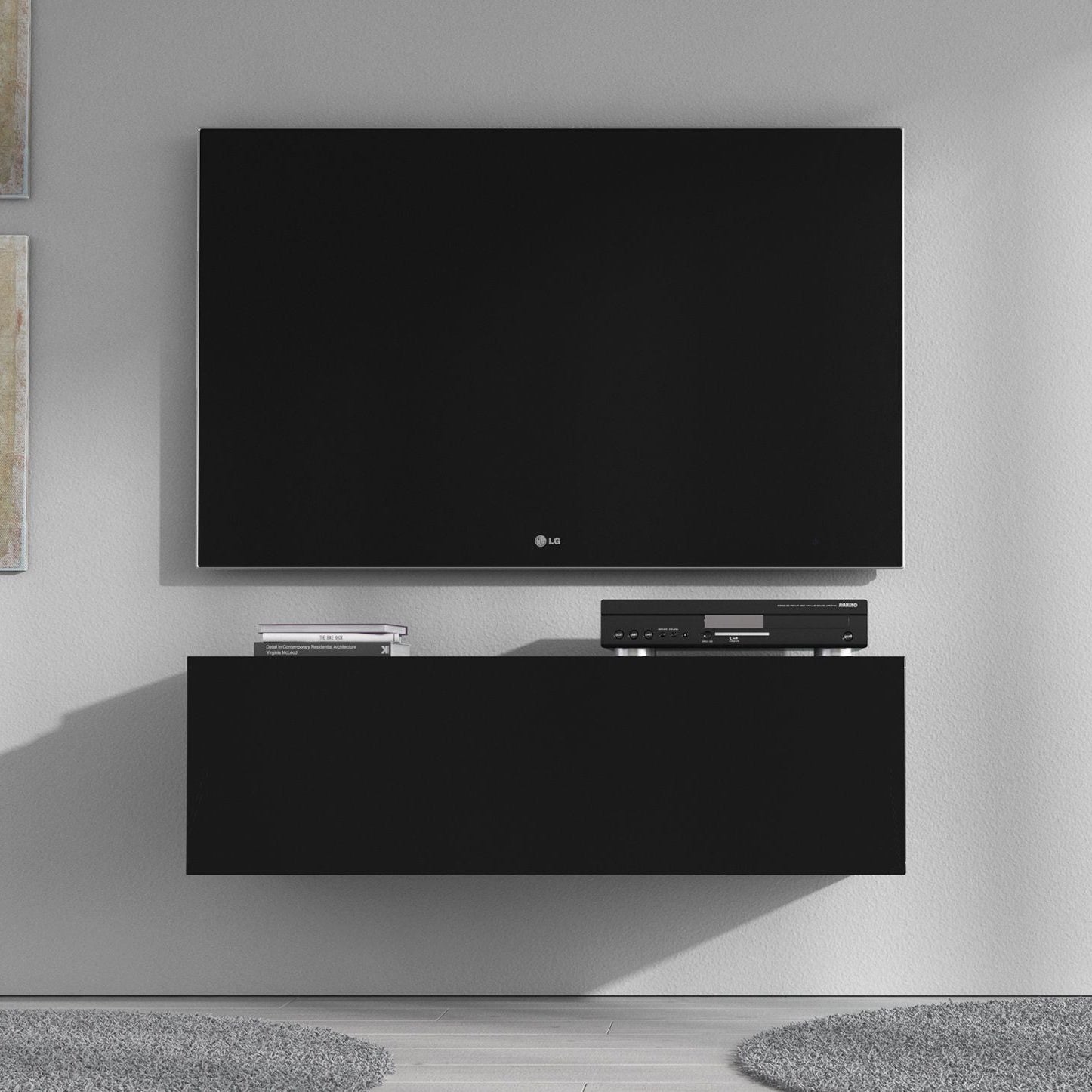Flame - TV-Meubel - Mat zwart - 100 cm