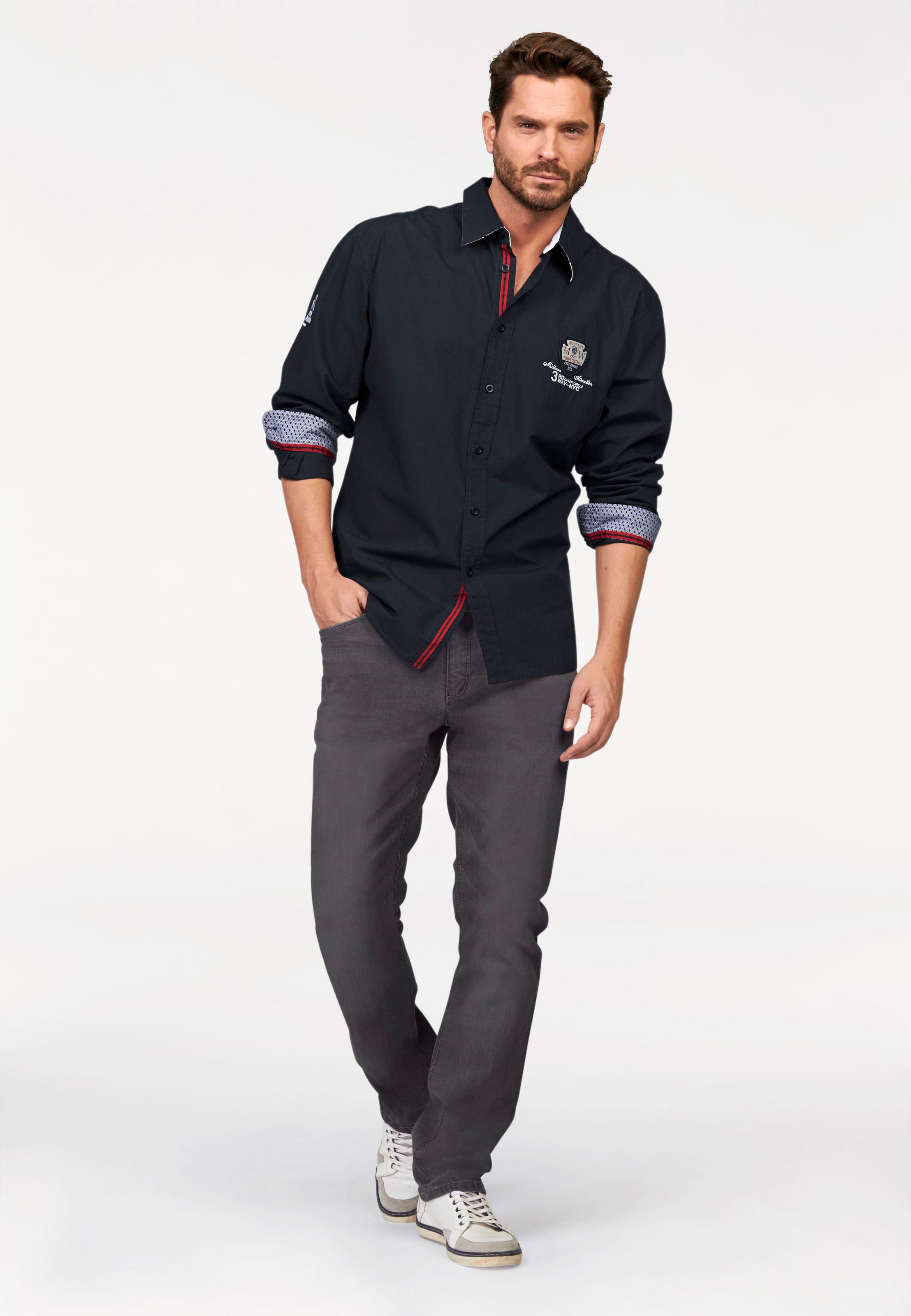 Man's World Dehnbund-Hose  Stretch - bequem mit seitlichem Gummizug