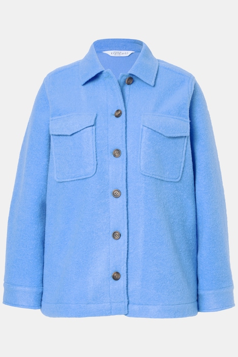 Hemdjacke, Wide Shape, Wolloptik