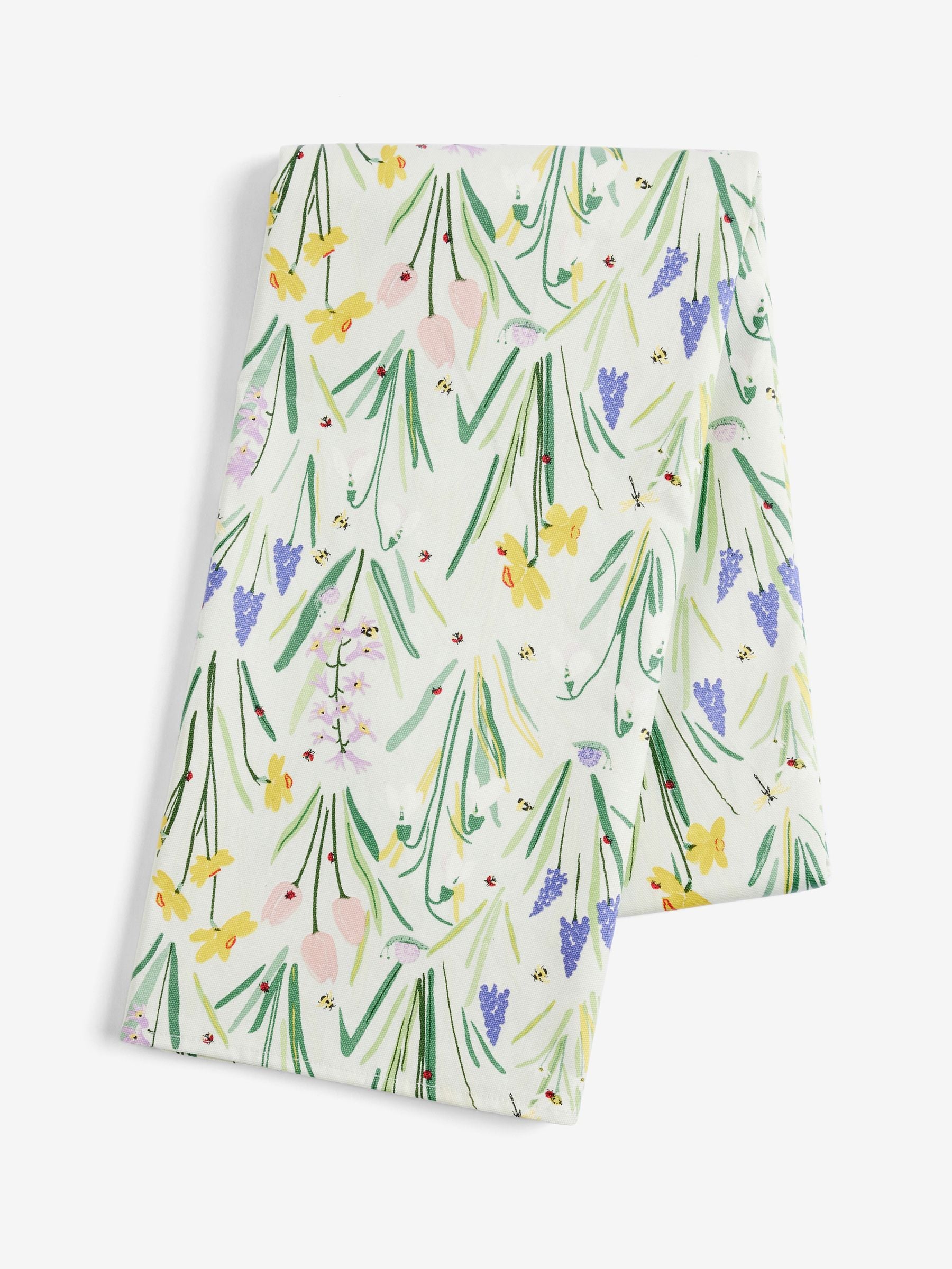 Afneembaar tafelkleed met lila bloemenprint