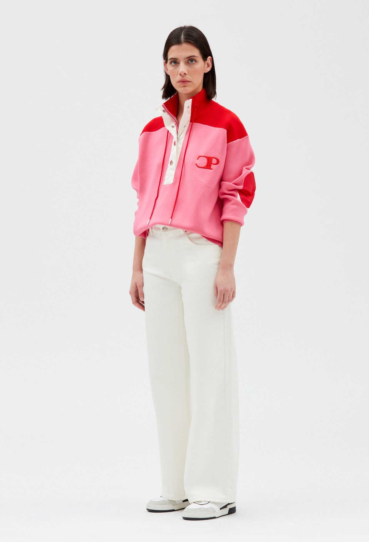 Sweatshirt Minimum col boutonne