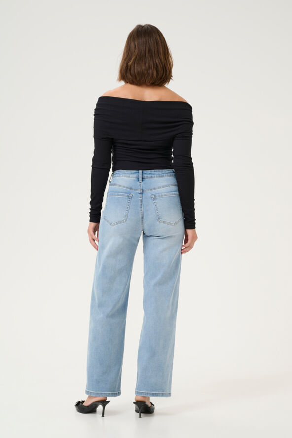 Kaffe KAkarla HW Wide Jeans Light blue washed denim