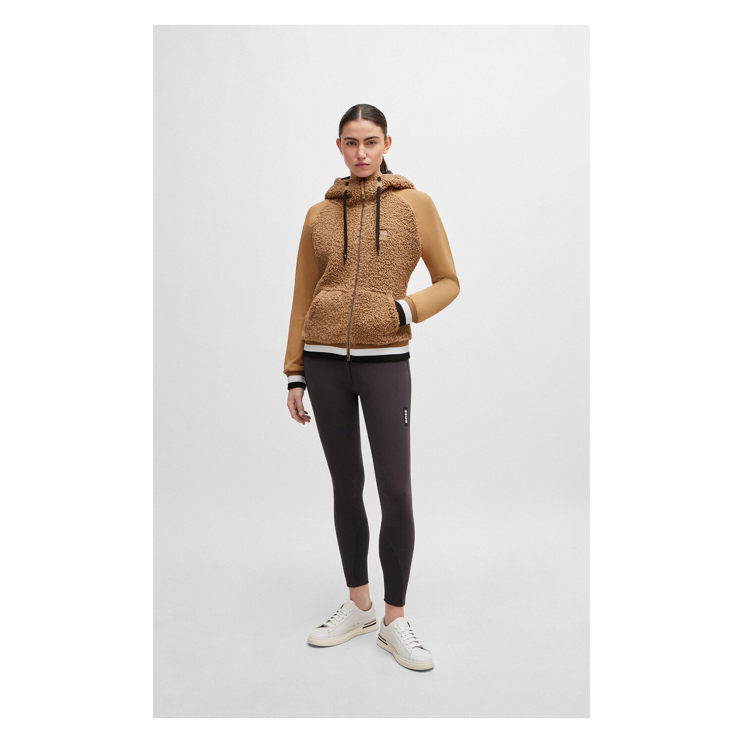 BOSS EQUESTRIAN Hybrid-Zip-Hoodie Riva  - camel