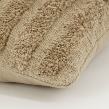 Sierkussen tufted beige - l55xb35xh10cm