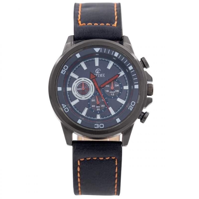 Montre Homme CHTIME bracelet Cuir Bleu
