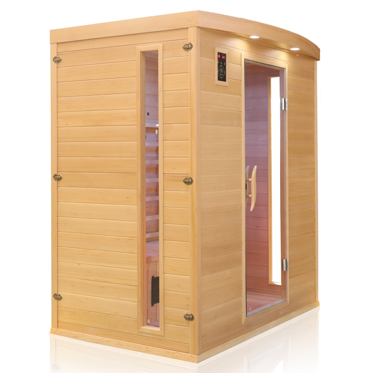 Dewello® Infrarotkabine Infrarotsauna PIERSON 160cm x 105cm inkl. 6 Vollspektrumstrahler, 3 Karbonstrahler, 3 Personen