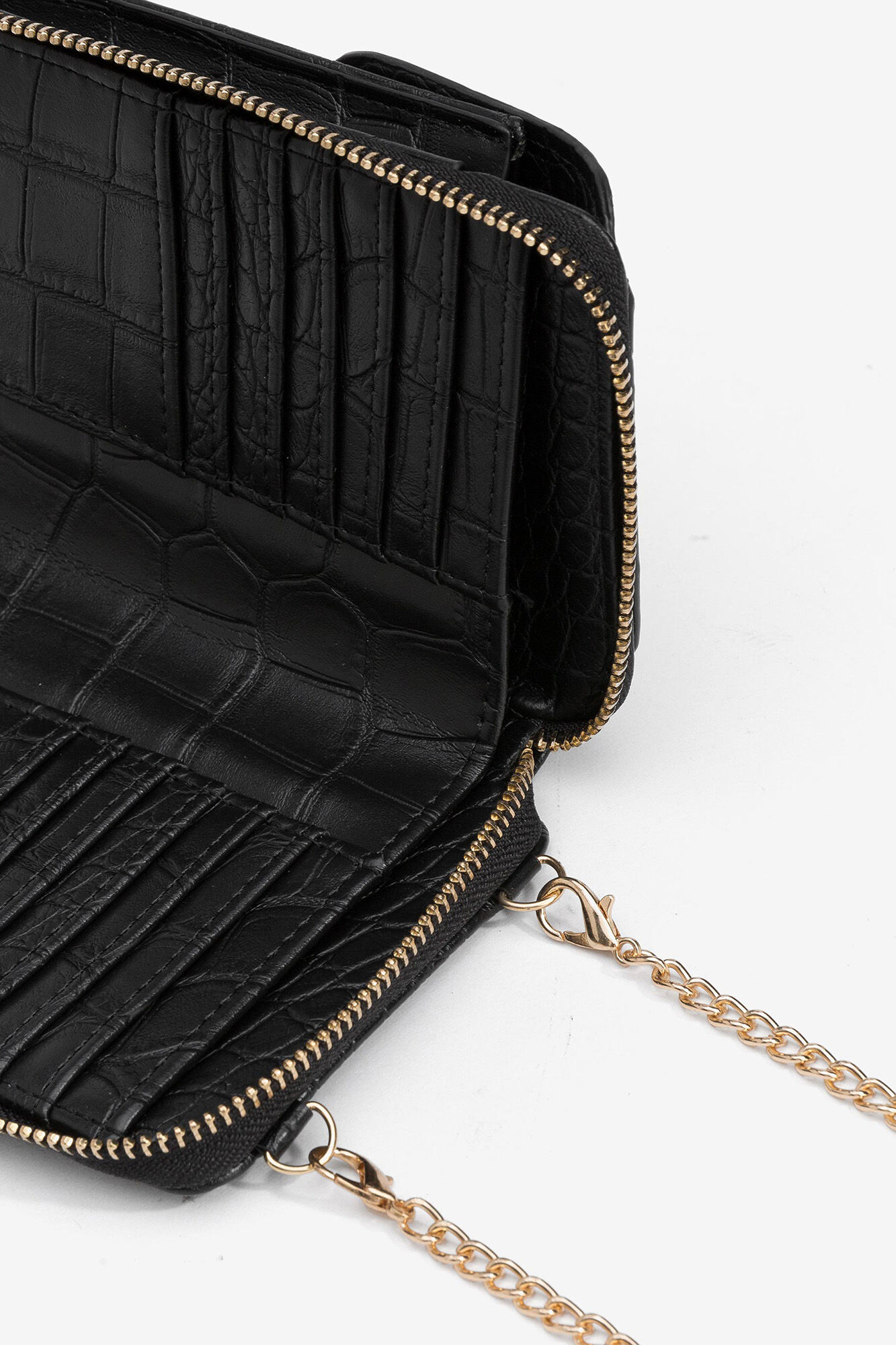 Bolsa para celular com efeito crocodilo