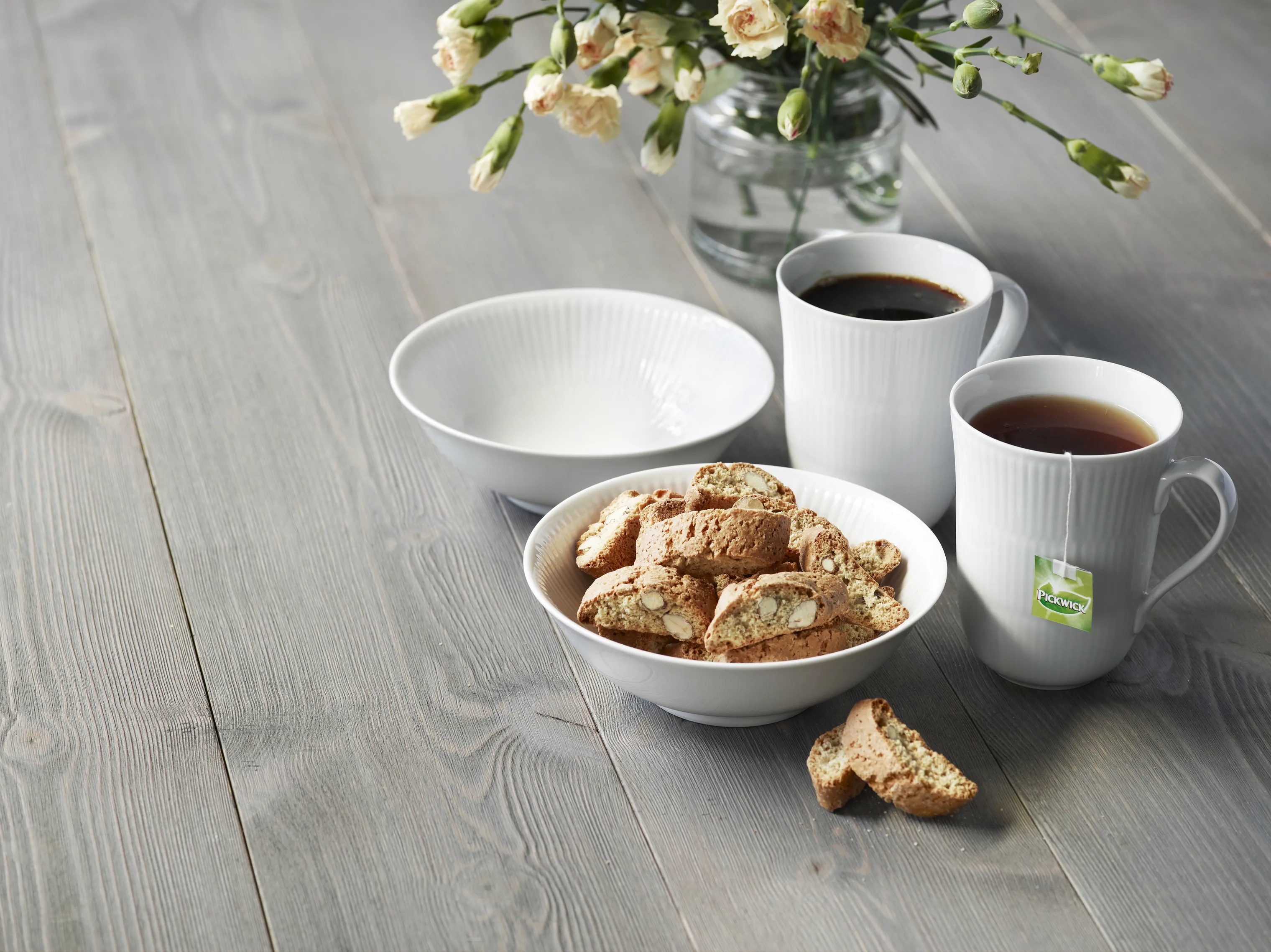 Royal Copenhagen Hvid Riflet Krus - 2 stk.