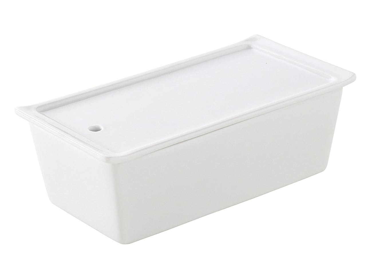 Terrine rectangulaire - en porcelaine - 21 x 9 cm