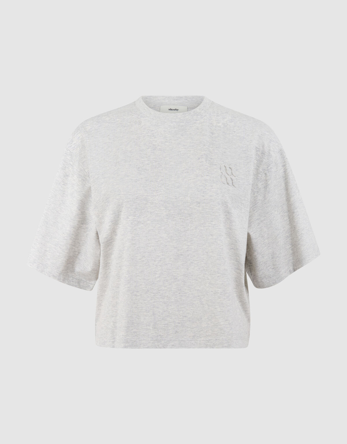 Oversized Logo T-shirt Lichtgrijs By Mieke