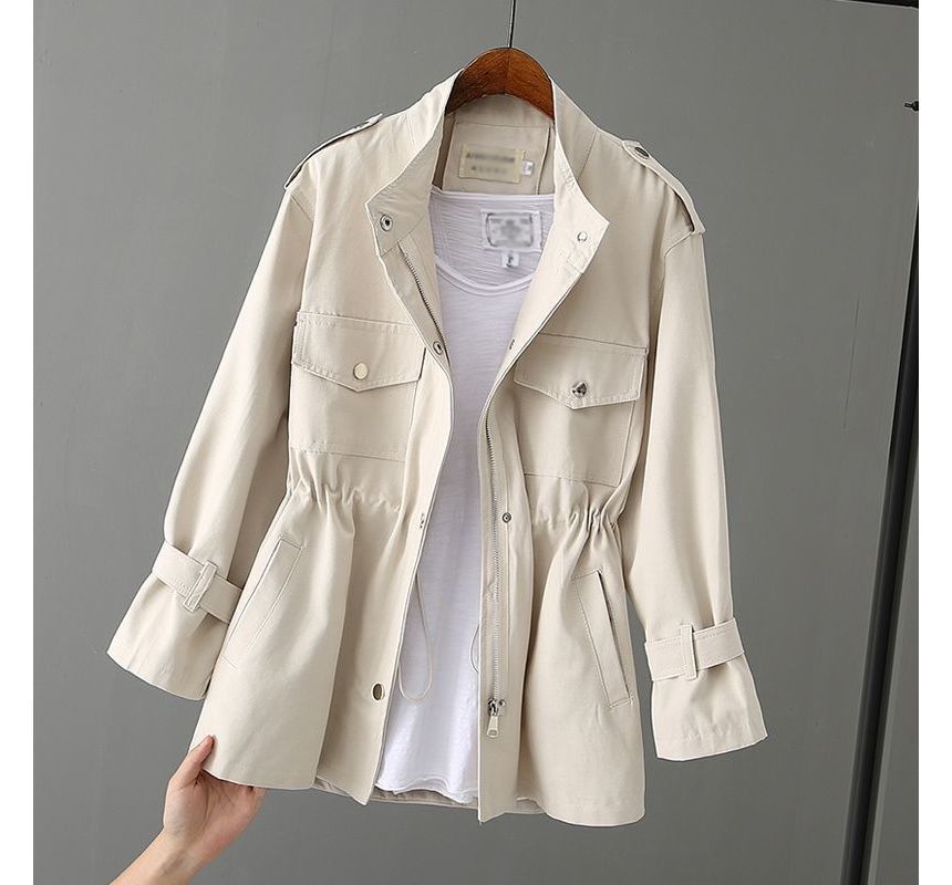 Lewwe - Trenchcoat met enkele rij knopen