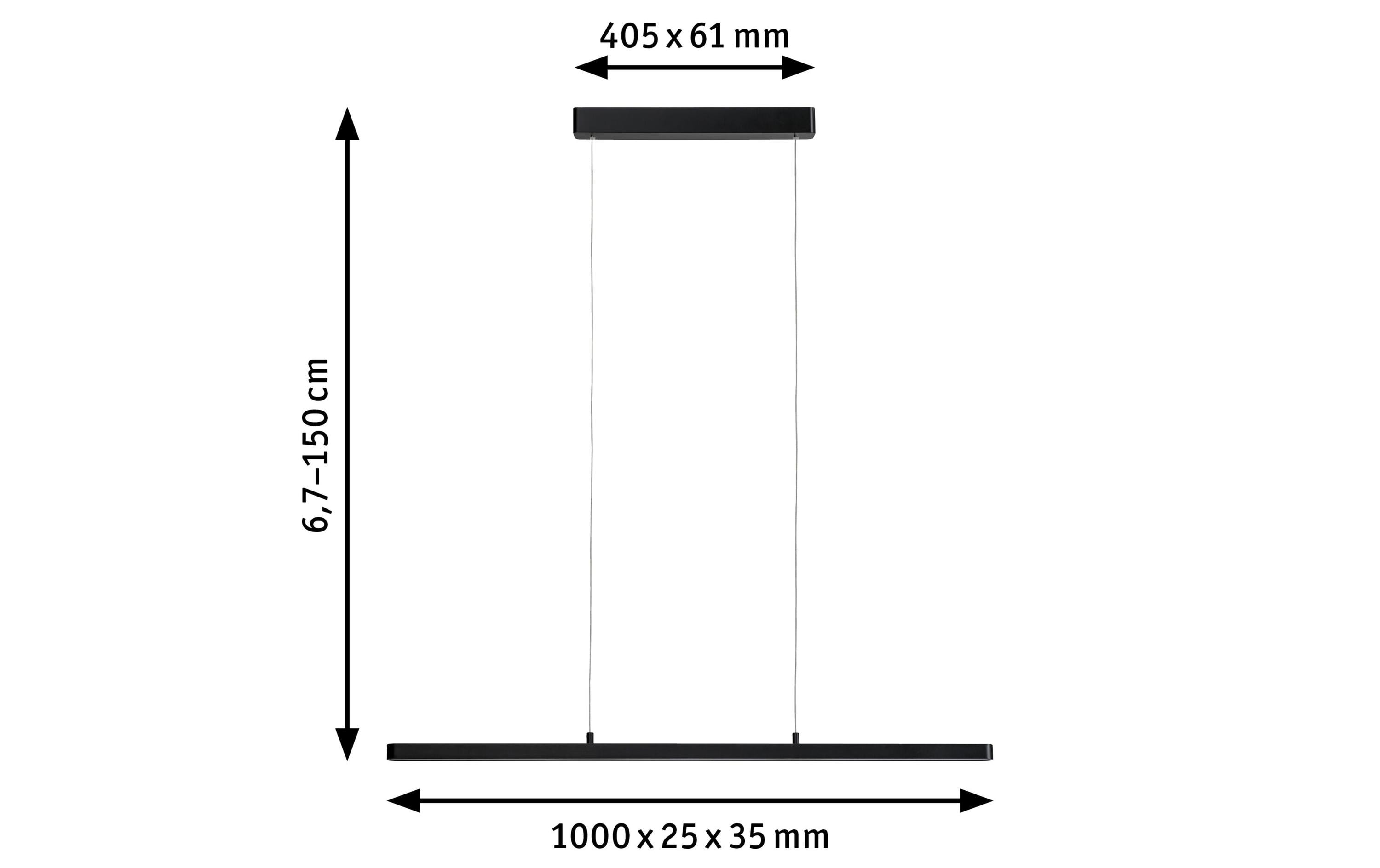 Pendelleuchte Lento, 42 W, 2700 K, Schwarz<br>LED Hängeleuchte