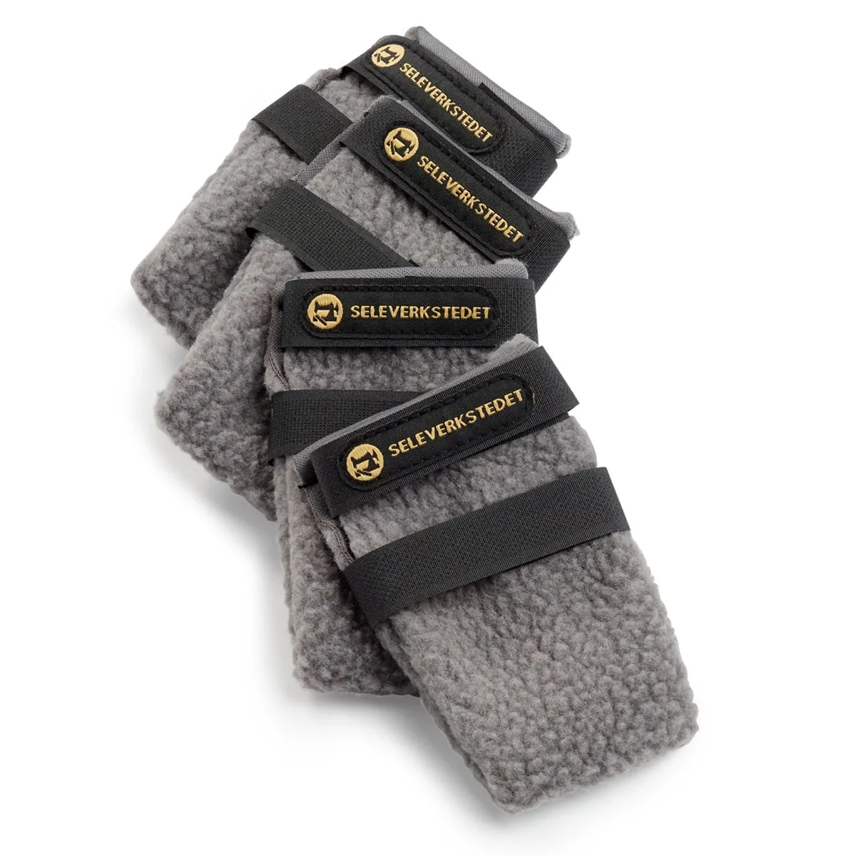 Seleverkstedet Seleverkstedet High Fleece dog boot 4pk Grå/svart
