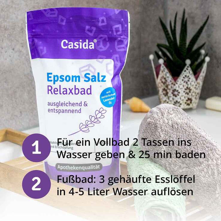 Epsom Salz Relaxbad mit Lavendel, 1 kg